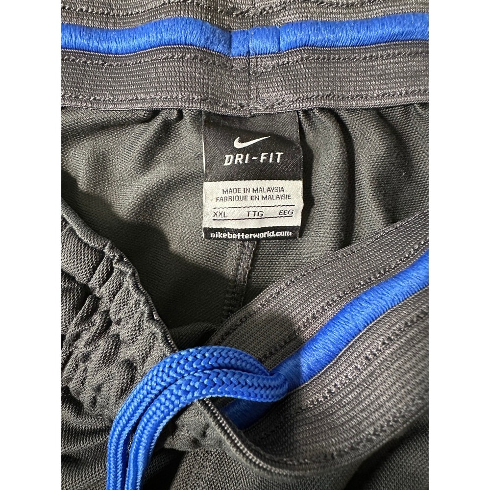 Nike Basketball Shorts Men XXL Black Blue Dri-Fit Athletic Gym Training Workout - Picture 3 of 6